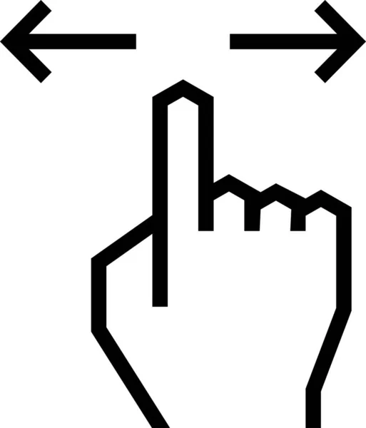 Wisch Geste Symbol Vektorillustration — Stockvektor