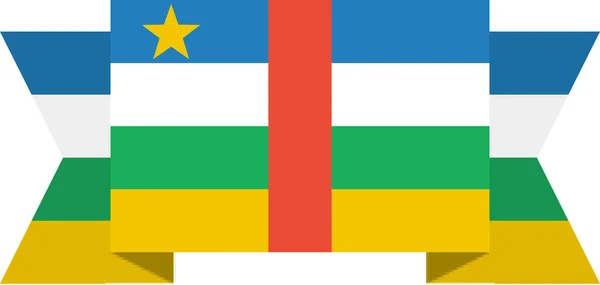Bandiera Della Repubblica Centrafricana Icona Piatta Illustrazione Vettoriale — Vettoriale Stock