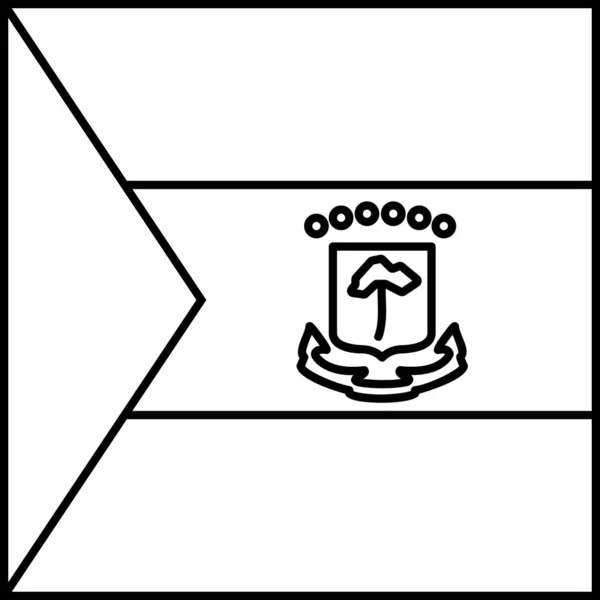 Σημαία Της Επίπεδης Εικόνας Της Ισημερινής Γουινέας Διανυσματική Απεικόνιση — Διανυσματικό Αρχείο