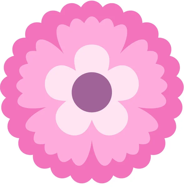 Illustration Vectorielle Pourpre Rose Ornement Fleur Art Flore Fleur — Image vectorielle