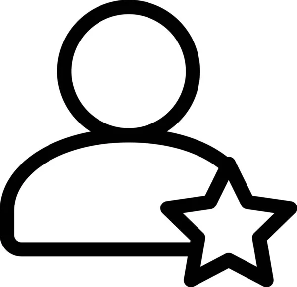 Icono Estrella Ilustración Vectorial Minimalista — Vector de stock