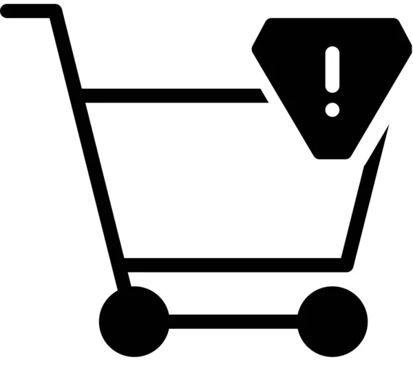 Vector Illustration Shopping Cart Trolley Online Purchase — Stock Vector