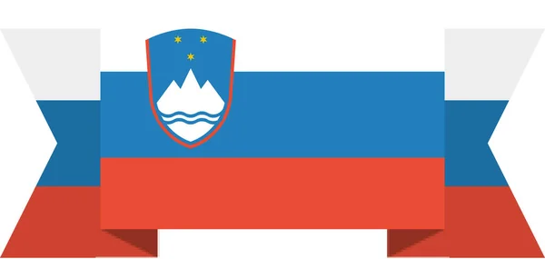 Flag Slovenia Flat Icon Vector Illustration — 스톡 벡터