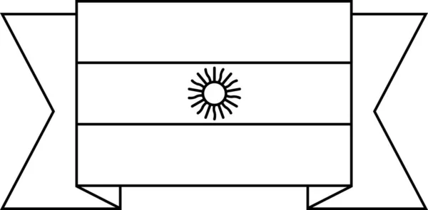 Bandera Argentina Idioma Bandera Nación — Archivo Imágenes Vectoriales