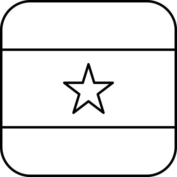 Σημαία Γκάνα Απομονωμένη Λευκό Φόντο Διανυσματική Απεικόνιση — Διανυσματικό Αρχείο