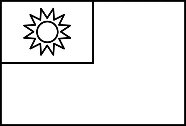 Flagga Taiwan Vektor Illustration — Stock vektor