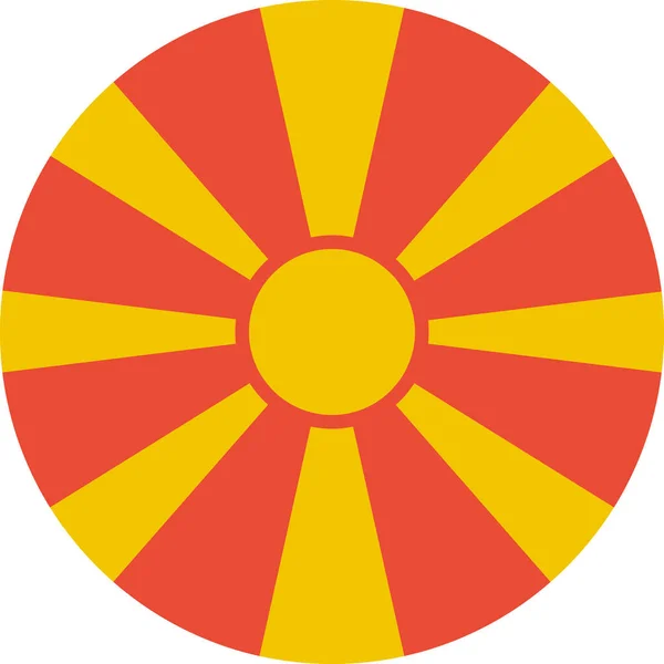 Térkép Macedonia Republic Flat Icon Vector Illustration — Stock Vector