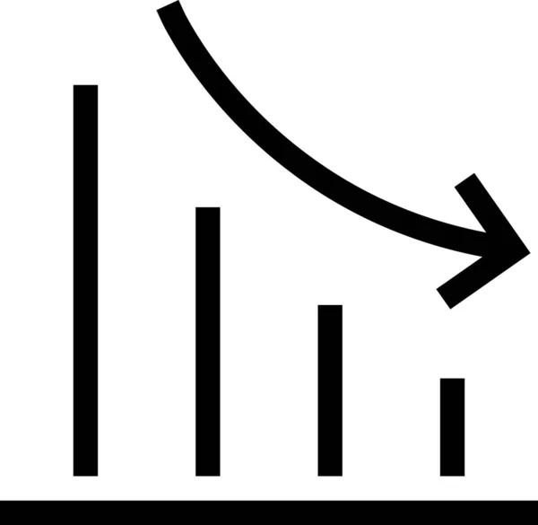 Balkendiagramm Symbol Minimalistische Vektorillustration — Stockvektor