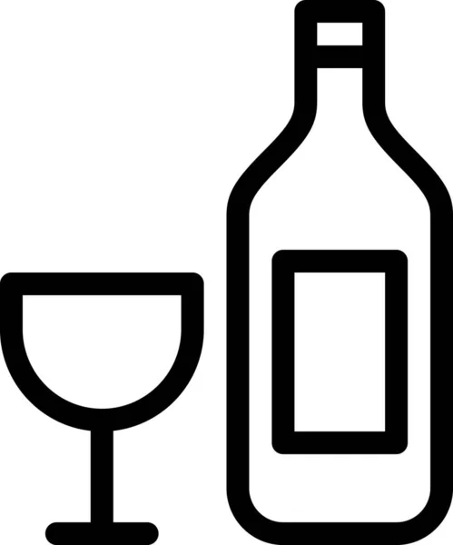 Liquor Pictogram Geïsoleerd Witte Achtergrond Vector Illustratie — Stockvector