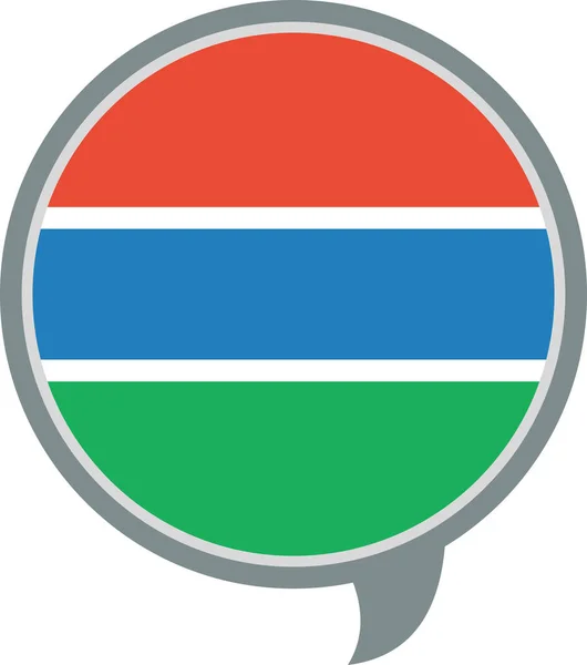 Vlag Van Gambia Vlakke Icoon Vector Illustratie — Stockvector