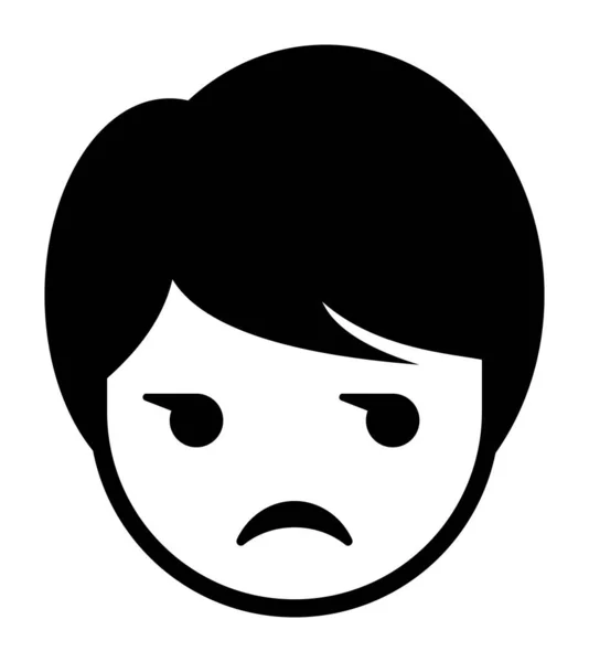 Unamused Emoticon Konzept Vektorillustration — Stockvektor