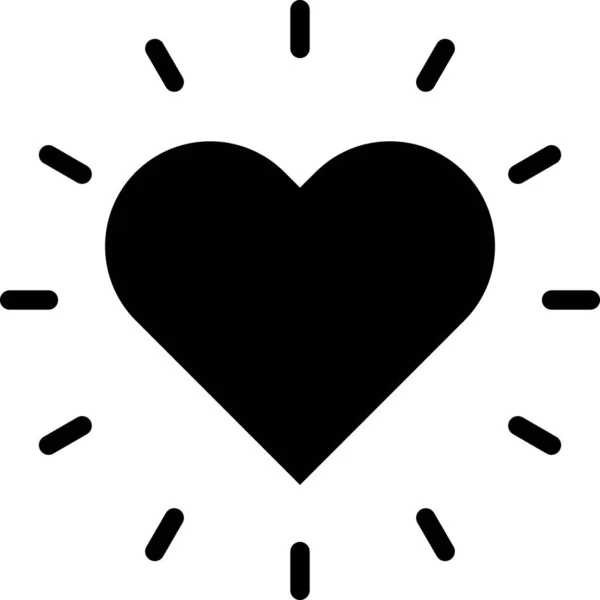Ícone Corações Valentine Ilustração Vetor Minimalista —  Vetores de Stock