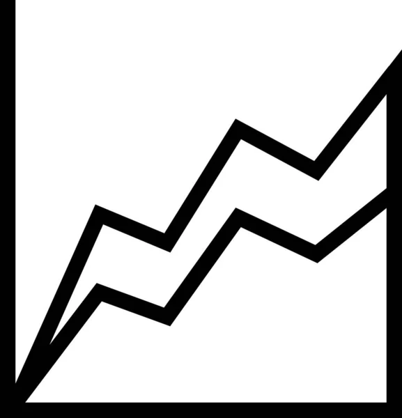 Icona Del Business Chart Concetto Analisi Illustrazione Vettoriale Minimalista — Vettoriale Stock