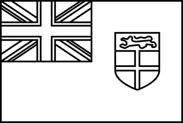 Флаг Плоской Иконки Фиджи Векторная Иллюстрация — стоковый вектор