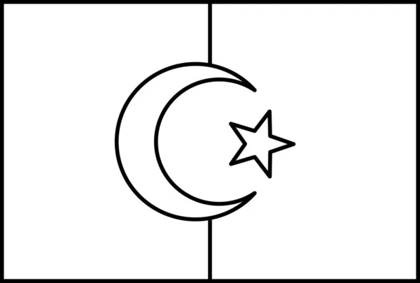 Ilustrasi Vektor Bendera Aljazair - Stok Vektor