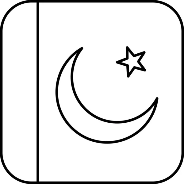 Térkép Pakistan Flat Icon Vector Illustration — Stock Vector