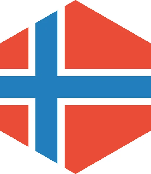 Flagge Der Inseln Spitzbergen Und Jan Mayen Isoliert Auf Weißem — Stockvektor
