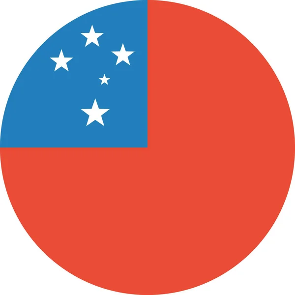 Flagga Samoa Vektor Illustration — Stock vektor