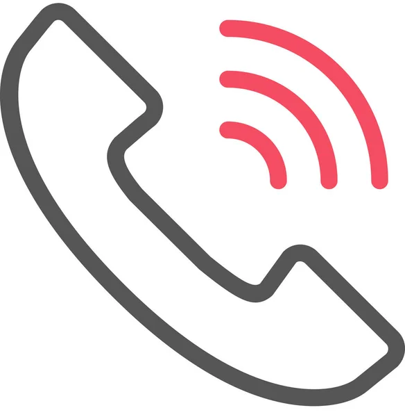 Ícone Telefone Isolado Fundo Branco Ilustração Vetorial — Vetor de Stock