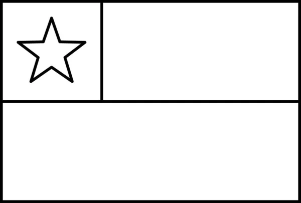 Flaga Chile Kraju Bandery Języka — Wektor stockowy