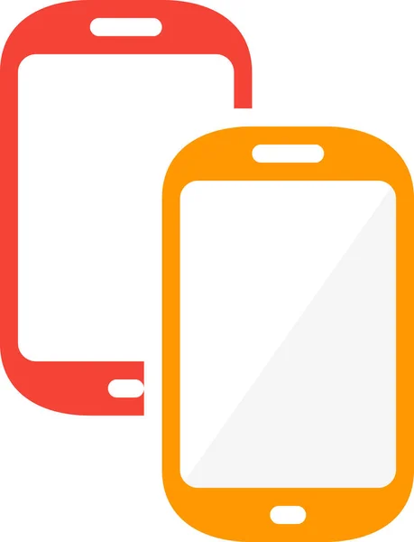 Smartphone Flat Icon Vector Illustration — Stock Vector