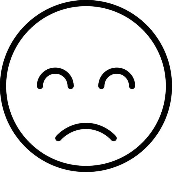 Triste Rosto Avatar Emoticon Conceito Vetor Ilustração —  Vetores de Stock