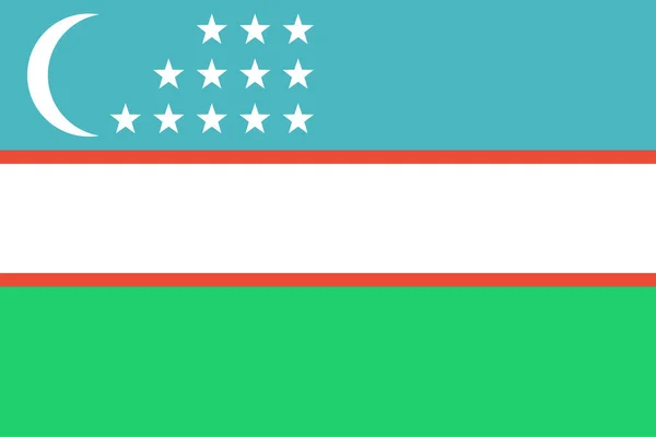 Bandera Uzbekistán Vector Ilustración — Vector de stock