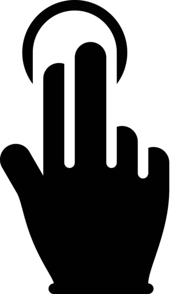 Χτύπημα Άγγιγμα Χεριού Απεικόνιση Διανύσματος Δακτύλων — Διανυσματικό Αρχείο