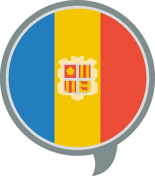 Ilustración Del Vector Bandera Andorra — Vector de stock