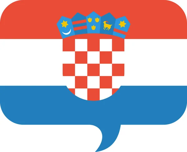 Bandera Croacia Vector Ilustración — Vector de stock