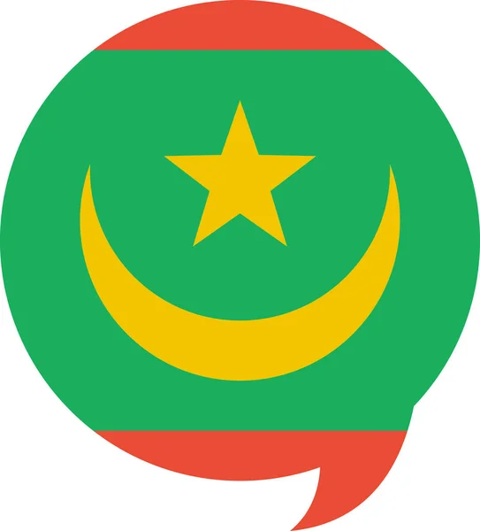 Bandera Mauritania Diseño Sencillo Elegante — Vector de stock