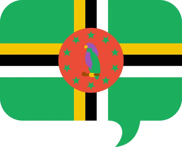 Flagga Dominica Vektor Illustration — Stock vektor