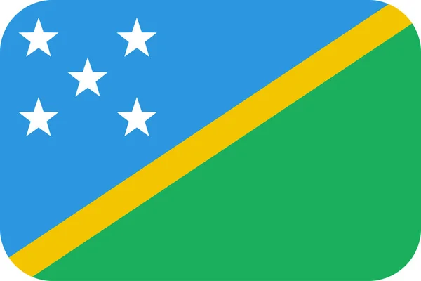 Vlajka Vektorové Ilustrace Šalamounových Ostrovů — Stockový vektor