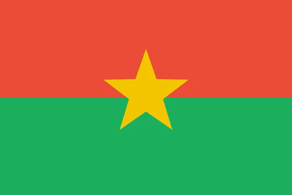 Bandera Burkina Icono Plano Vector Ilustración — Vector de stock