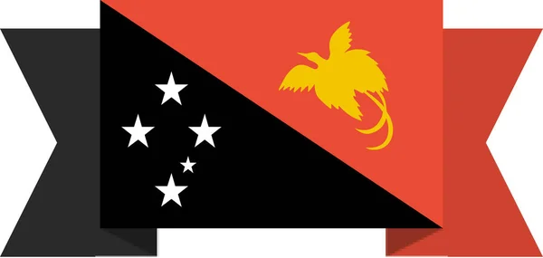 Vlag Van Papoea Nieuw Guinea Achtergrond Van Het Concept Van — Stockvector