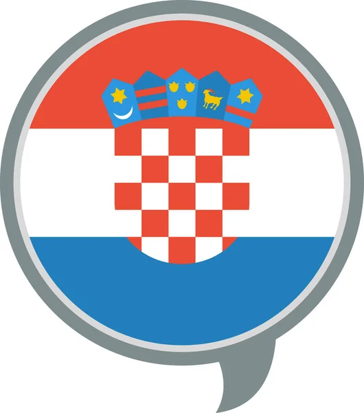 Vektorová Ilustrace Vlajky Chorvatska — Stockový vektor