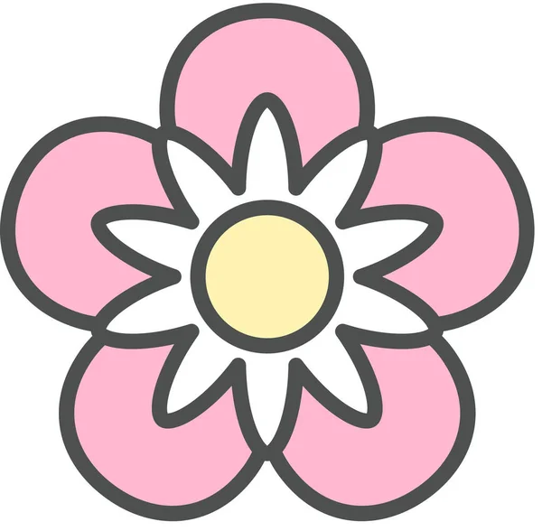 Illustration Vectorielle Ornement Fleur Dahlia Art Flore Fleur — Image vectorielle