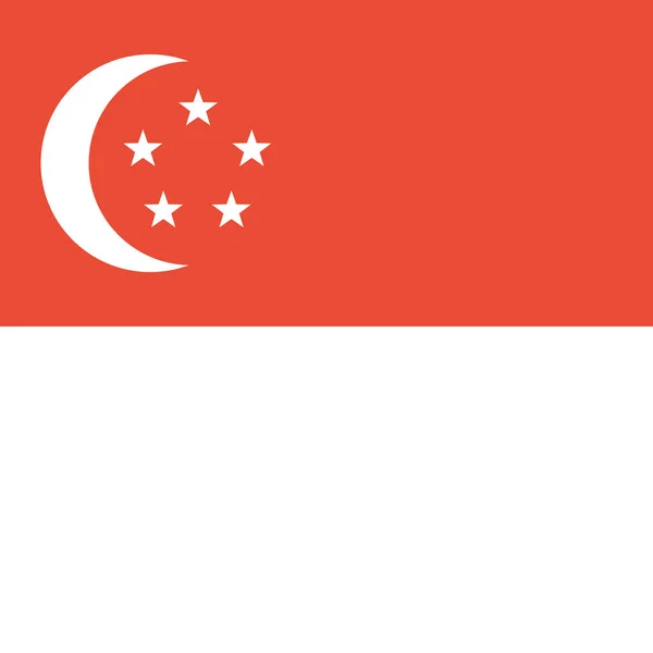 Bandeira Singapura Ilustração Vetorial —  Vetores de Stock