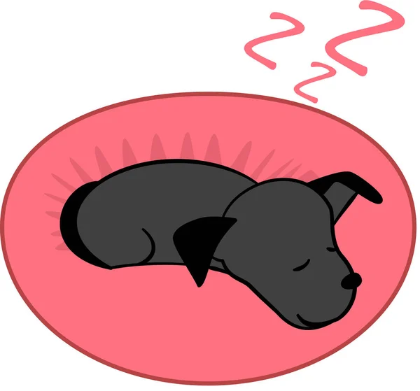 Выражение Лица Спящей Собаки Векторная Иллюстрация — стоковый вектор