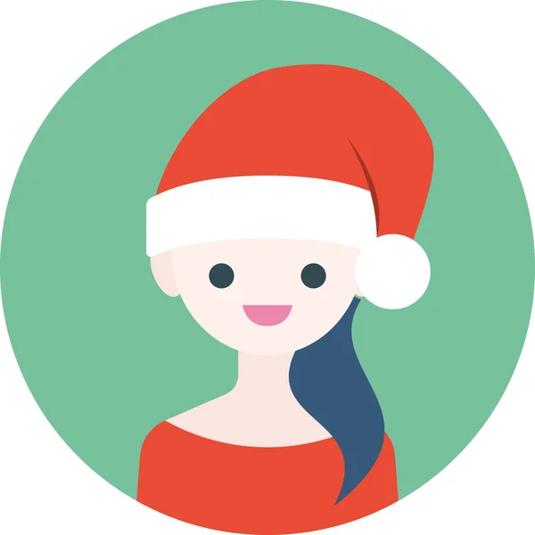 Woman Face Girl Avatar Concept People Smile Icon Minimalistic Vector — Stock Vector