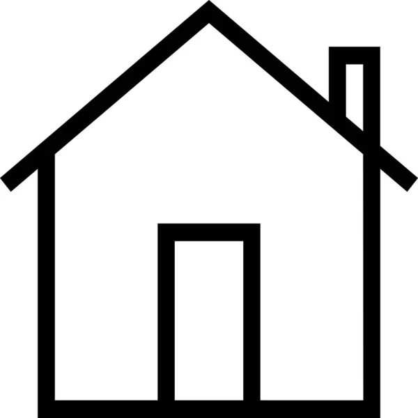 Icono Del Hogar Ilustración Vectorial Minimalista — Archivo Imágenes Vectoriales