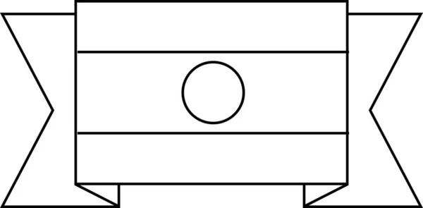 Flagga Laos Pdr Platt Ikon Vektor Illustration — Stock vektor