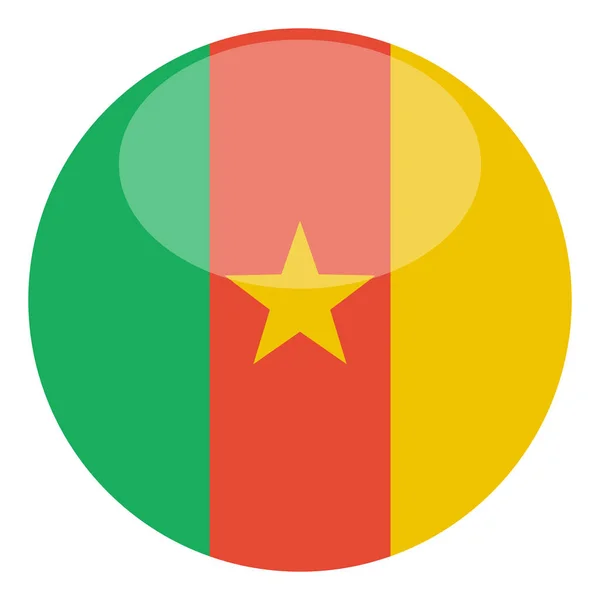 Σημαία Καμερούν Απομονωμένη Λευκό Φόντο Διανυσματική Απεικόνιση — Διανυσματικό Αρχείο