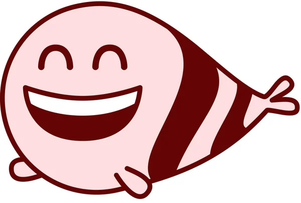 魚を焼く笑う笑顔の感情ベクトル図 — ストックベクタ