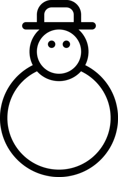 Snowman Icon Vector Illustration — Stock Vector