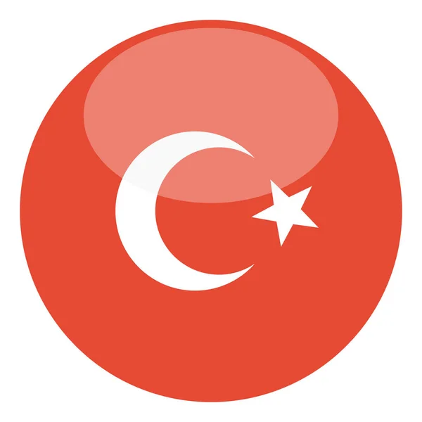 Bandeira Turquia Isolada Fundo Branco Ilustração Vetorial —  Vetores de Stock