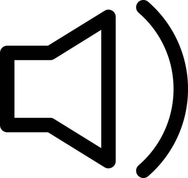 hoparlör düz simge, vektör illüstrasyonu