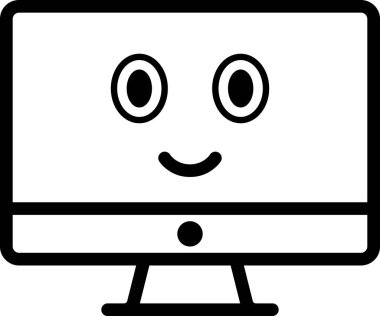 beyaz arkaplanda izole edilmiş mutlu yüz, vektör illüstrasyonu