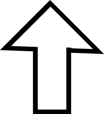 Beyaz arkaplanda izole edilmiş ok yönü, vektör illüstrasyonu