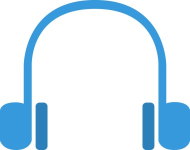 Beyaz arkaplanda izole edilmiş müzik simgesi, vektör illüstrasyonu